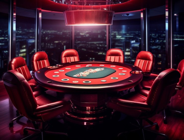 Live dealer studio at rogtoto rtp Dream Gaming with professional cards and roulette table